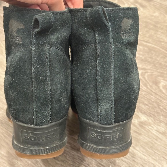 Sorel Evie II Chelsea Booties Womens 9 Black Waterproof Leather Suede NL3816-010 - Picture 6 of 9